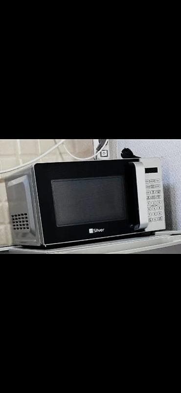 sony 5 1: Mikrodalğalı soba Silver, Ayrıca dayanan, Mikrodalğalar ilə, rəng - Gümüşü, İşlənmiş — 1