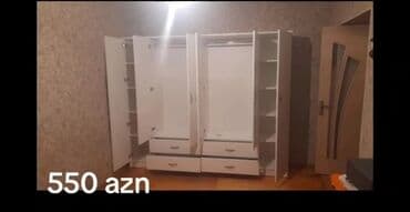 ikinci əl şkaf: Yeni, 4 qapılı Düz dolab, Dolab-asılqan — 19