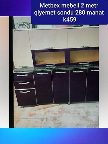 islemis dolablar: Metbex mebeli – 2 metr - Üst və alt dolablar komplekti - Bir neçə — 1
