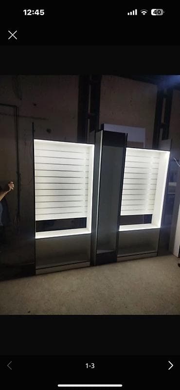 Полочные витрины: Mağaza üçün işıqlandırmalı vitrinalar və slatwall panellər - Məhsul — 3