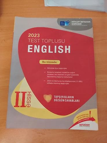Testlər: İngilis dili Testlər 9-cu sinif, DİM, 1-ci hissə, 2023 il — 2