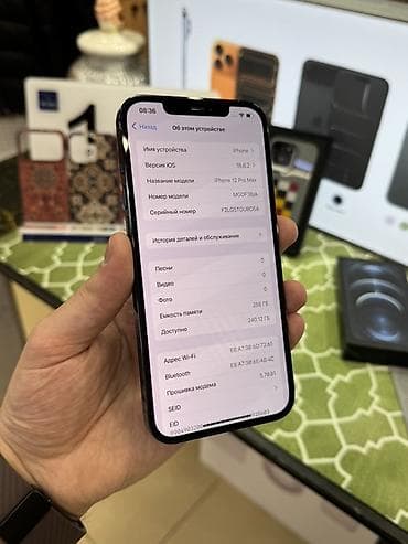iphone 12: IPhone 12 Pro Max, 256 GB, Pacific Blue — 9