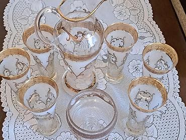 luminark qablar: Qrafin, cerez qabi ve 6 bakal temiz ve seliqeli islenib cat qirig — 3