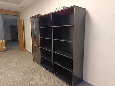 dekor ref: Ofis üçün kitabxana/şkaf dəsti - Tərkib: 1 ədəd şüşə qapılı vitrinli — 2