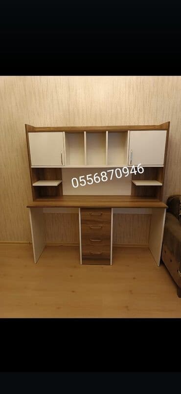 детская парта со стульчиком: Для девочки и мальчика, Новый, Без выдвижных ящиков, Письменный стол, Без стульев — 1