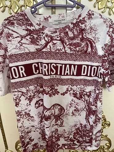 sort: Futbolka, Dior, Standart, rəng - Ağ — 1
