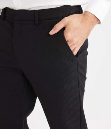 Рубашки: Полуклассические Мужские брюки, Defacto, XL, цвет - Черный — 3