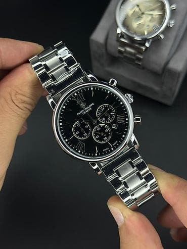 chopard qolbaq: Klassik xronoqraf dizaynlı kişi qol saatı - Brend üslubu: Patek — 6