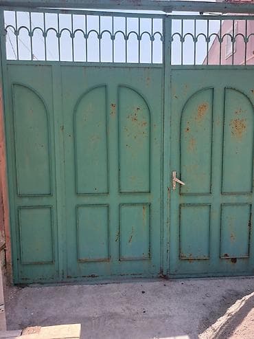 Ev və bağ: İşlənmiş Dəmir Həyət darvazası, Yana açılan, 3 m, Mexaniki, Qapı ilə, rəng - Yaşıl, Kredit yoxdur, Ödənişli quraşdırma, Ünvandan götürmə, Ödənişli çatdırılma, Rayonlara çatdırılma — 3