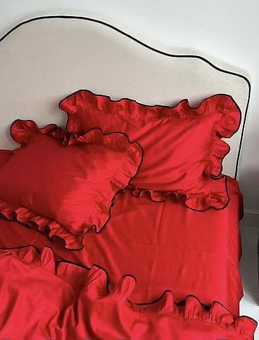 lindo yataq desti: Qırmızı rəngli yataq dəsti - Dəst tərkibi: çarşaf, yorgan üzü və iki — 1