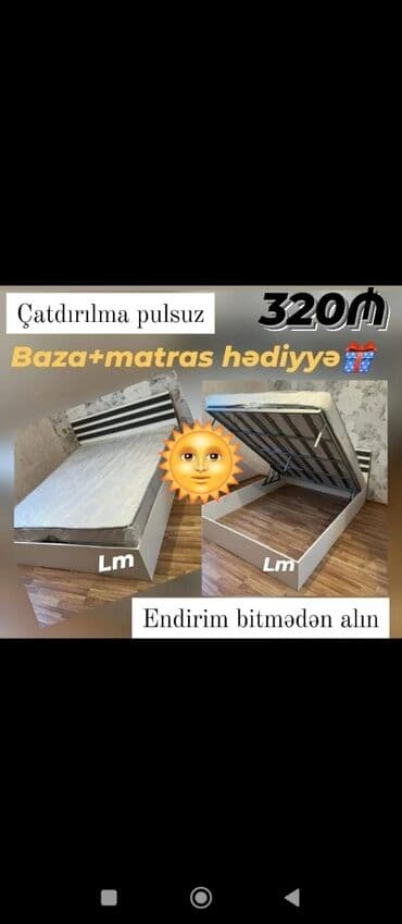 Yeni, İkinəfərlik çarpayı, Bazalı, Matras ilə