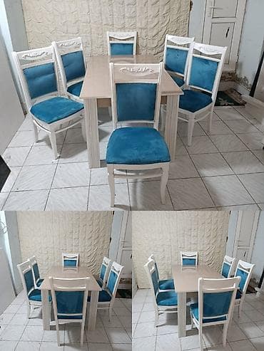 2 el mebel: 220 Azn Masa ve 6 eded Stullari əla veziyyetde.Stullar taxtadir — 1