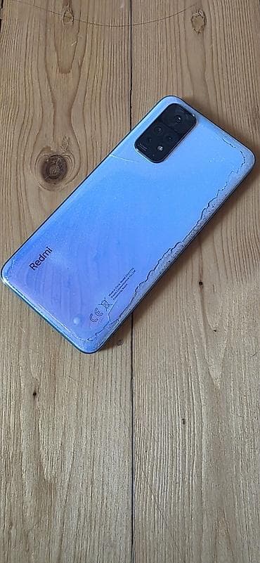 zil satilir: Redmi Note 11, 128 GB, rəng - Mavi, Qırıq — 3