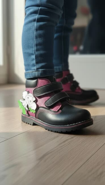 toxunma uşaq kedləri: Uşaq ortopedik ayaqqabısı - Model: yüksək boğaz, iki ədəd yapışqan — 1