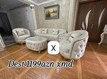 divan sultan: Klassik üslubda yumşaq mebel dəsti Tərkibi: - 3 nəfərlik divan - 2 — 1