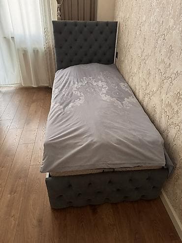 Təknəfərlik çarpayı, Bazalı, Matras ilə, Siyirməsiz