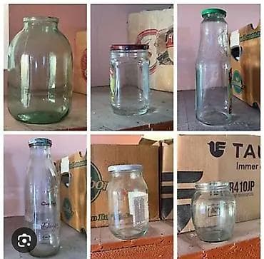 Şüşə bankalar dəsti - Material: qalın, şəffaf şüşə - Tərkib: müxtəlif — 3