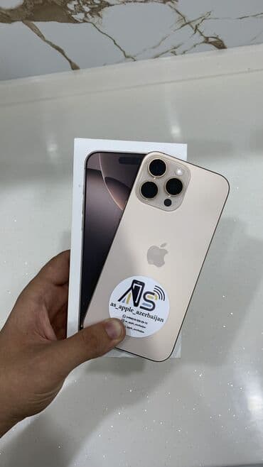 iphone 17 pro max azerbaycan qiymeti: IPhone 16 Pro Max, 256 ГБ, Desert Titanium, Face ID, С документами, Гарантия — 8