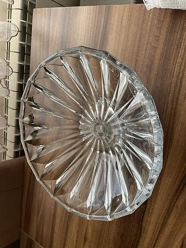 meyve qurusu: Şüşə ayaqlı meyvə/süfrə qabı - Material: şəffaf qalın şüşə - Dizayn — 2