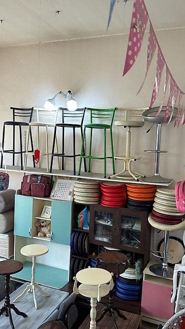 stol stul: Metal karkaslı bar tabureləri - Material: toz boya ilə rənglənmiş — 3