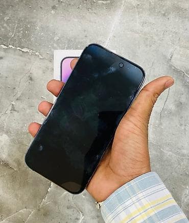 redmi on iki pro: IPhone 14 Pro, 256 GB, Deep Purple, Zəmanət, Simsiz şarj, Face ID — 3