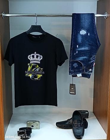 Cinslər: Kişi geyim dəsti – polo və futbolka variantları, cins şalvar və — 2