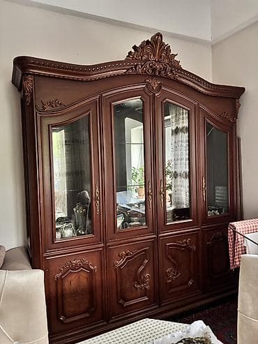 qonaq mebeli: Klassik üslubda qonaq otağı mebel dəsti - Material: tünd qəhvəyi — 2