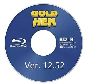 Məhsul: Blu-ray BD‑R disk — GOLD HEN Ver. 9.00 12.52 kimi olan