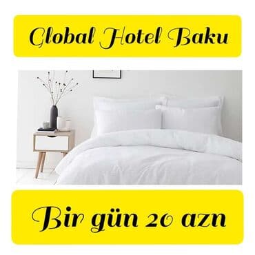 Otaqlar: Global Hotel Baku**** Ekonom o: 20 azn Standart o: 30 azn Deluks — 1