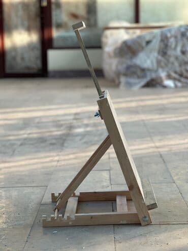 kompozit taxta qiymeti: Taxta rəsm molberti - Material: təbii ağac və kontrplak - Tənzimlənən — 2