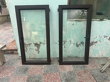 pvc qapi: Ölçüsü: Eni - 0,60 Hündürlüyü - 1,20 İki ədəd şüşəli — 1