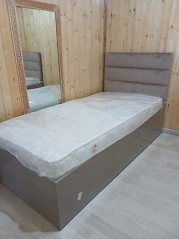 d10 mebel: Bazalı tək nəfərlik çarpayı - Ölçü: təxmini 90×190 sm (tək nəfərlik) — 4
