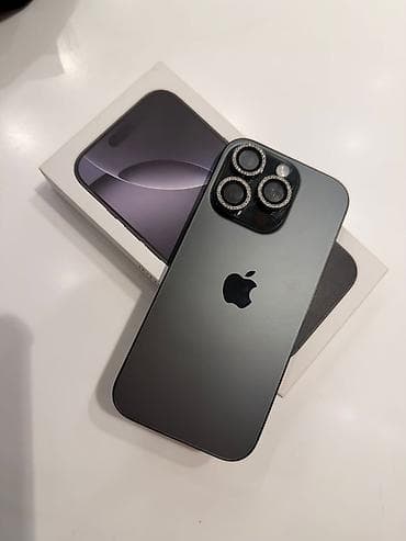 ayfon kreditle: IPhone 16 Pro, 128 GB, Black Titanium, Barmaq izi, Simsiz şarj, Face ID — 6