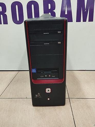 Masaüstü kompüter seti – sistem bloku + Samsung monitor ram 4. yadas — 2