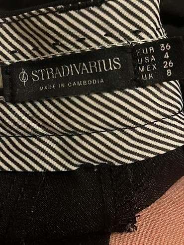 Брюки, Stradivarius, S, M, цвет - Черный — 3