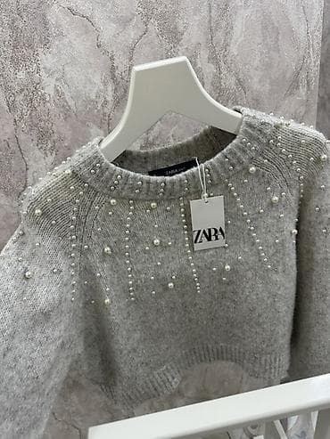 elfbar satisi: Sviter, Zara, M, rəng - Boz — 1