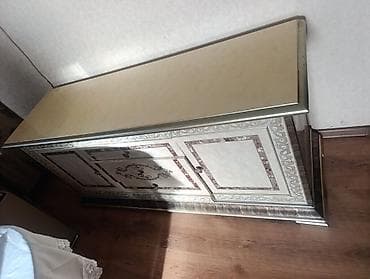 balkon ucun stol: Mebel dəsti – masa, tək nəfərlik çarpayı və komod - Şüşə üstlü masa — 2