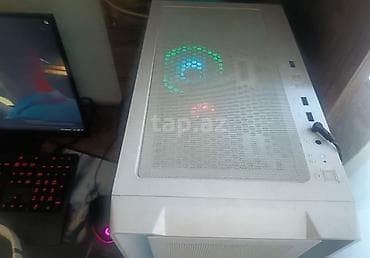 komputer dest: Masaüstü oyun/ofis kompüteri – ağ şüşəli korpus, RGB soyutma ilə — 4