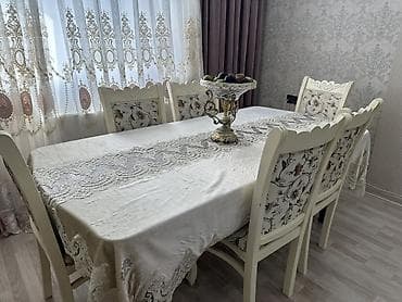 desmalar: Klassik üslubda stol-stul dəsti Masa və stullar ayrılıqda da satıla — 1