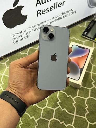 ТВ и видео: IPhone 14, 128 ГБ, Голубой, Face ID — 3