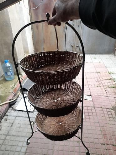 Üçsəviyyəli səbət stendi