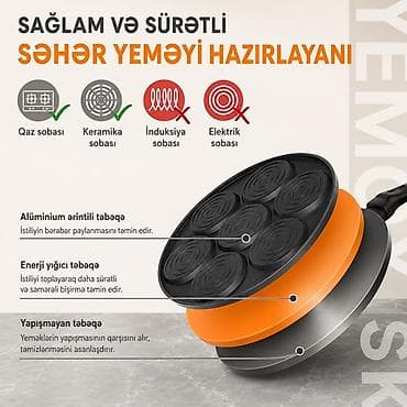 unitaz yeni: Tava, rəng - Qara, Alüminium — 4