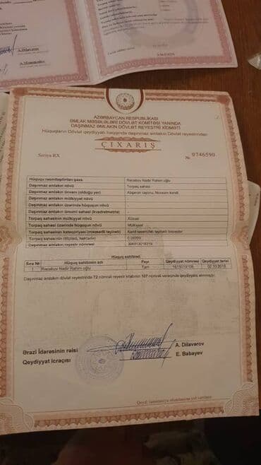 xacmazda findiq bagi satilir: 7 sot, Mülkiyyətçi, Kupça (Çıxarış) — 6