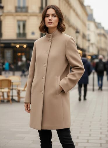 детские натуральные дубленки: Пальто, M — 1