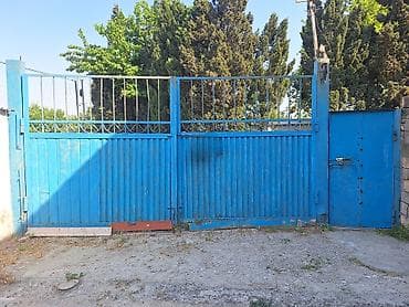 Б/у Железо Дворовые ворота, 240 м, Механические, С дверью, цвет - Синий, Нет кредита, Платная установка, Платная доставка, Самовывоз — 5