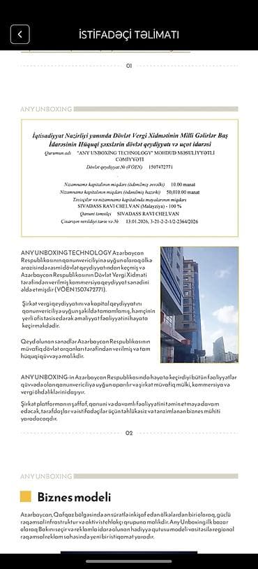 Ручная работа на заказ: AnyUnBoxing – videolara baxaraq gəlir qazanmağa imkan verən onlayn — 2