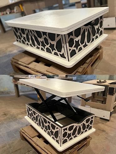 Jurnal masası, Yeni, Açılan, Dördbucaq masa