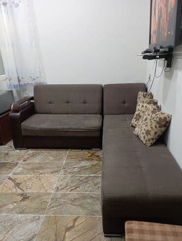 2 ci el kunc divan: Künc divan, İşlənmiş, Açılan, Bazalı, Parça, Çatdırılma yoxdur — 1