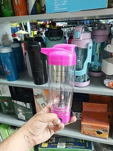 Elektrikli zülal şüşəsi/shaker - Həcm: 600 ml (ölçü miqyası ml və oz