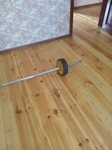 1 hefteye 5 kilo kökelmek: Штанга, Вес: 25 кг, Б/у — 2